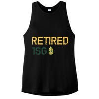 Retired First Sergeant (1SG) Ladies PosiCharge Tri-Blend Wicking Tank