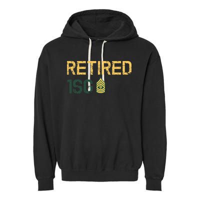 Retired First Sergeant (1SG) Garment-Dyed Fleece Hoodie