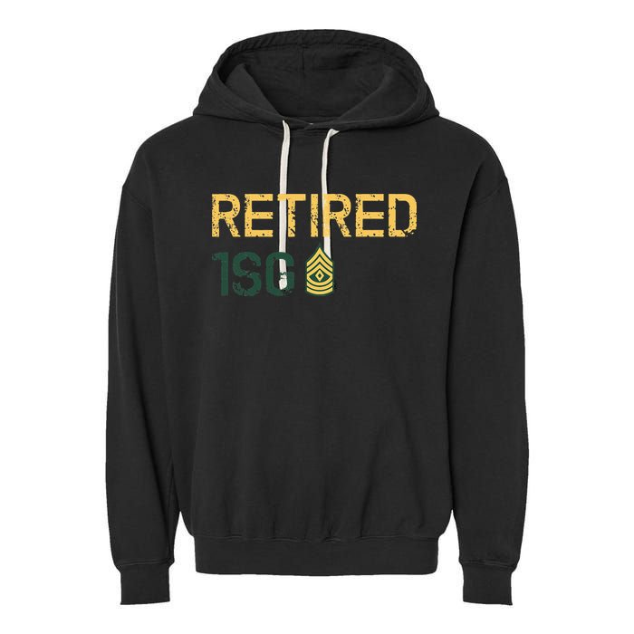 Retired First Sergeant (1SG) Garment-Dyed Fleece Hoodie