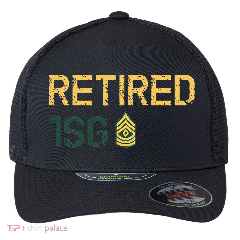 Retired First Sergeant (1SG) Flexfit Unipanel Trucker Cap