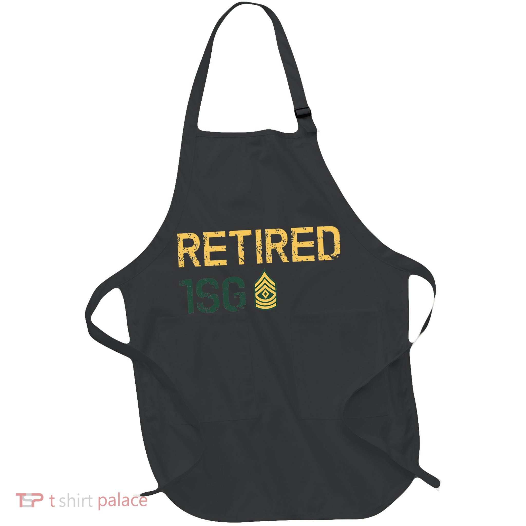 Retired First Sergeant (1SG) Full-Length Apron With Pockets