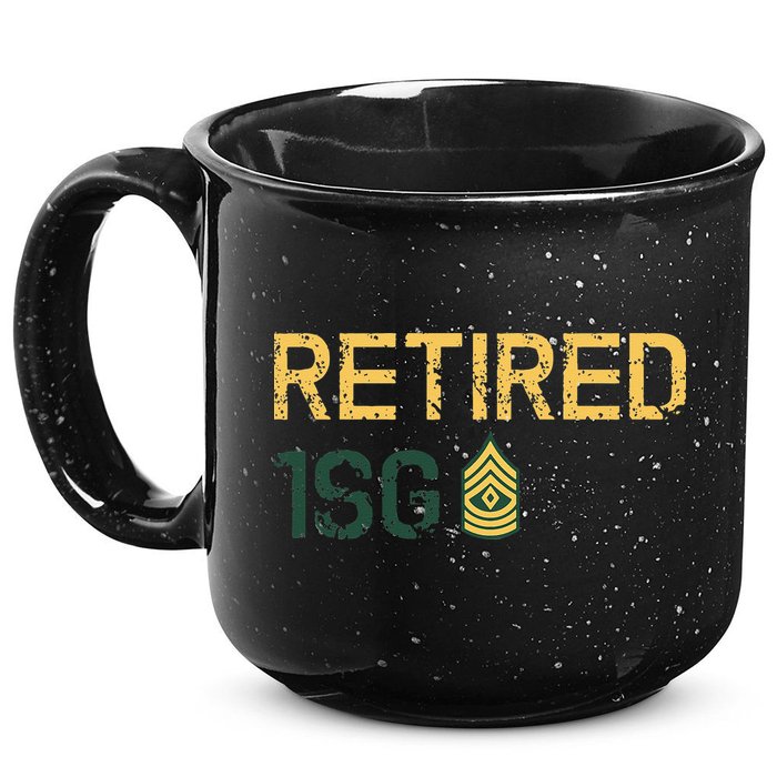 Retired First Sergeant (1SG) 15oz Campfire Ceramic Mug