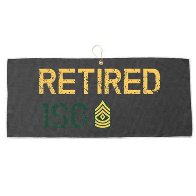 Retired First Sergeant (1SG) Large Microfiber Waffle Golf Towel