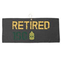 Retired First Sergeant (1SG) Large Microfiber Waffle Golf Towel