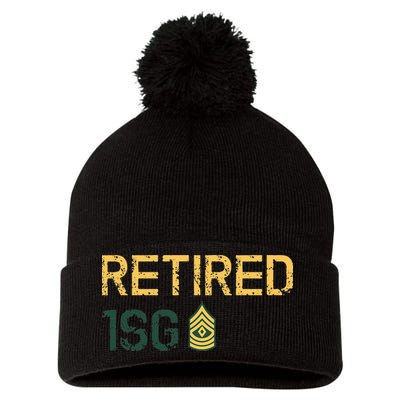 Retired First Sergeant (1SG) Pom Pom 12in Knit Beanie