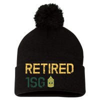 Retired First Sergeant (1SG) Pom Pom 12in Knit Beanie