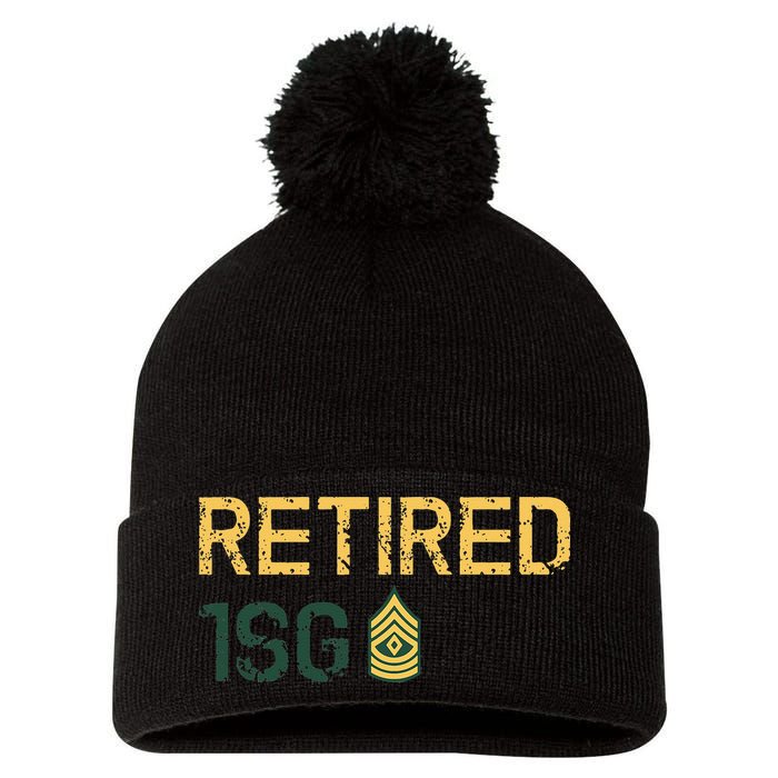 Retired First Sergeant (1SG) Pom Pom 12in Knit Beanie