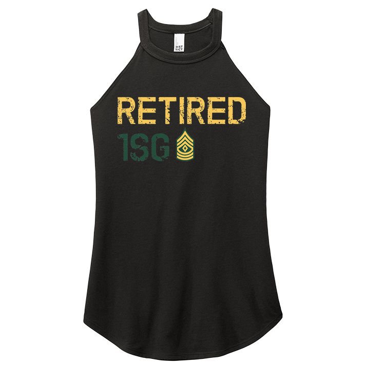 Retired First Sergeant (1SG) Women's Perfect Tri Rocker Tank