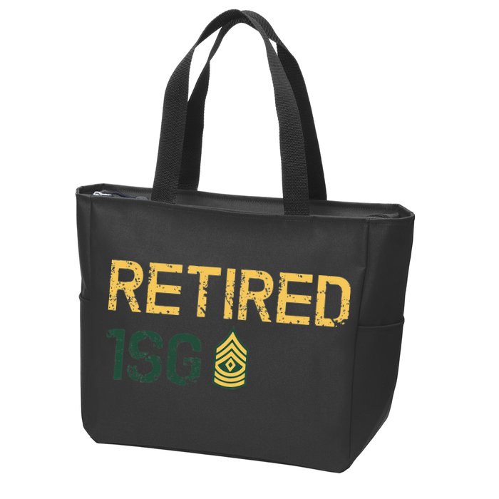 Retired First Sergeant (1SG) Zip Tote Bag