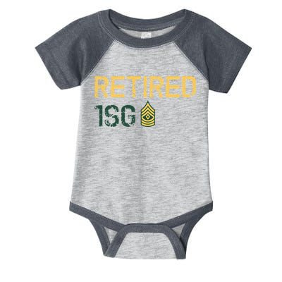 Retired First Sergeant (1SG) Infant Baby Jersey Bodysuit