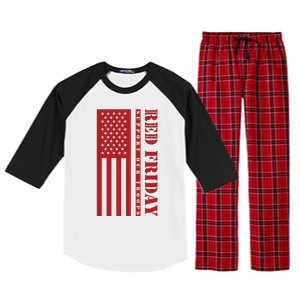 RED Friday Support Our Troops Remember Everyone Deployed Raglan Sleeve Pajama Set