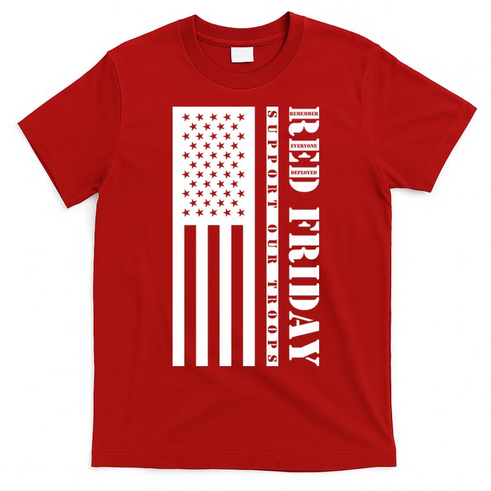 RED Friday Support Our Troops Remember Everyone Deployed T-Shirt