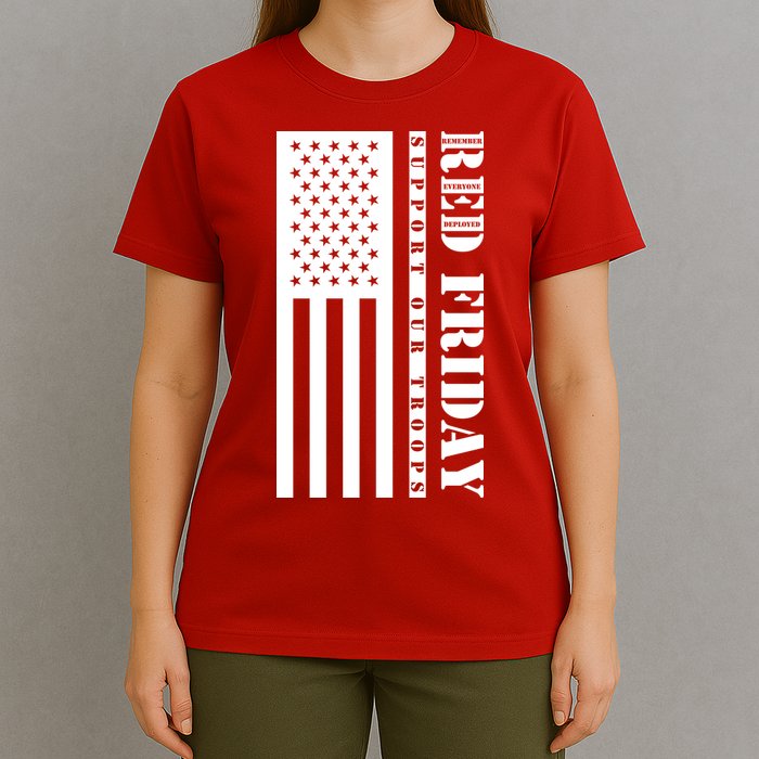 RED Friday Support Our Troops Remember Everyone Deployed T-Shirt