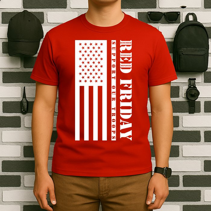 RED Friday Support Our Troops Remember Everyone Deployed T-Shirt