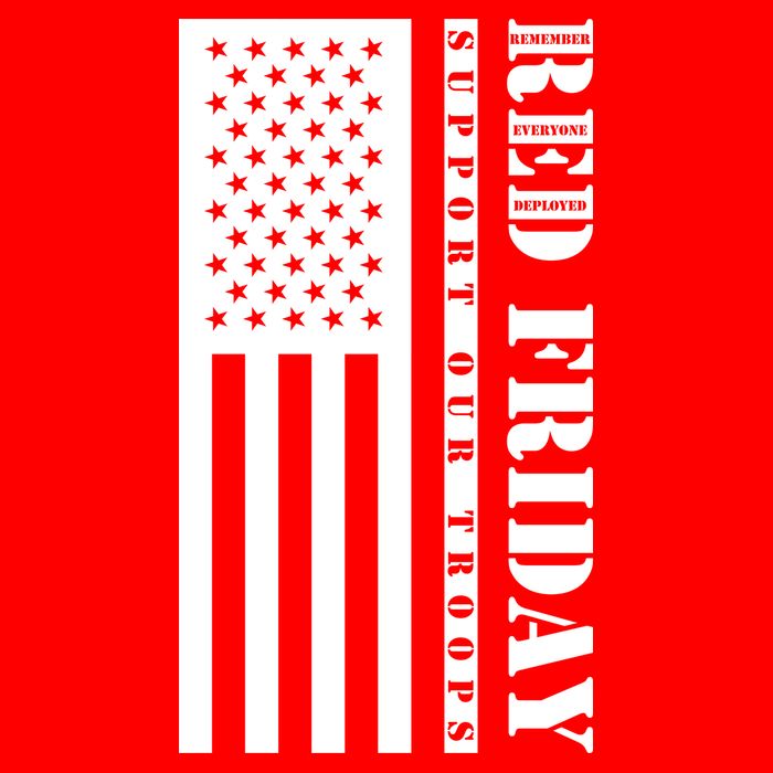 RED Friday Support Our Troops Remember Everyone Deployed T-Shirt