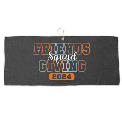 Retro Friendsgiving Squad 2024 Thanksgiving Friendsgiving Large Microfiber Waffle Golf Towel