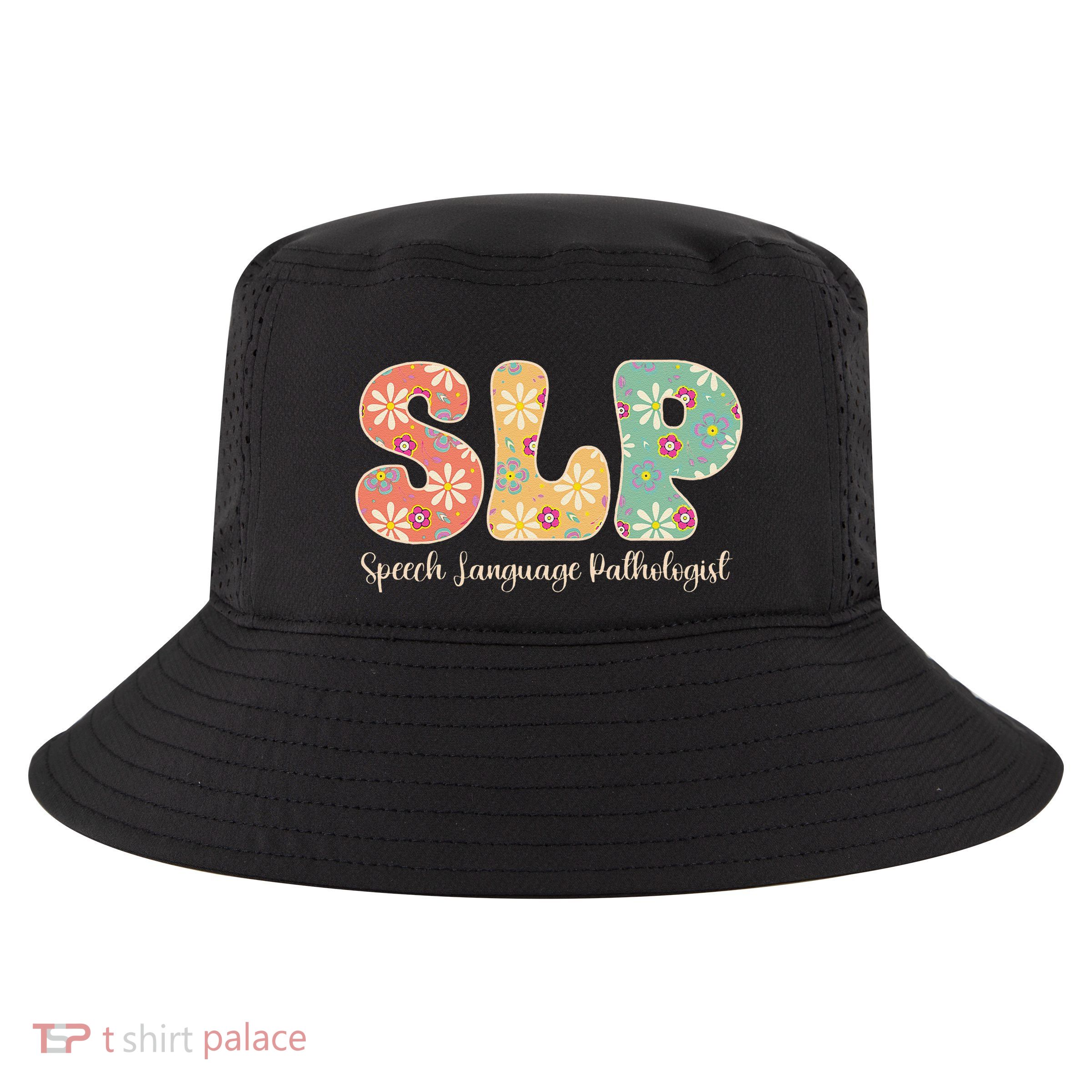 Retro Floral Slp Speech Language Pathologist Speech Therapy Cool Comfort Performance Bucket Hat
