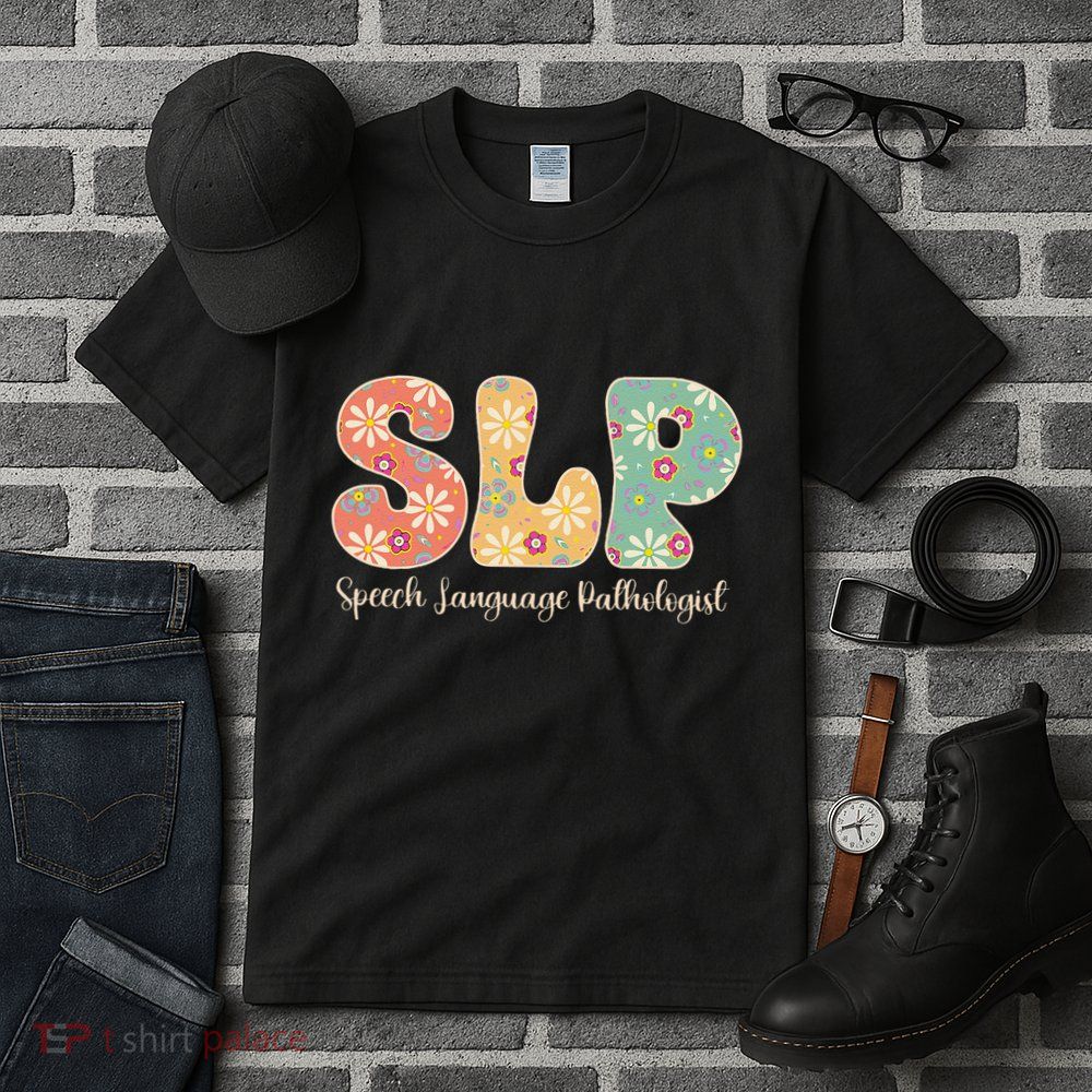 Retro Floral Slp Speech Language Pathologist Speech Therapy Tall T-Shirt