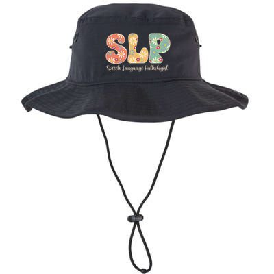 Retro Floral Slp Speech Language Pathologist Speech Therapy Bucket Hat