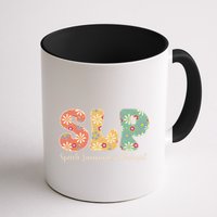 Retro Floral Slp Speech Language Pathologist Speech Therapy Mug