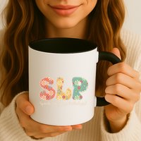 Retro Floral Slp Speech Language Pathologist Speech Therapy Mug