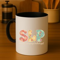 Retro Floral Slp Speech Language Pathologist Speech Therapy Mug
