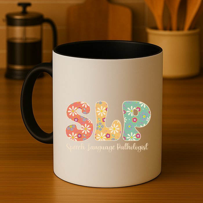 Retro Floral Slp Speech Language Pathologist Speech Therapy Mug