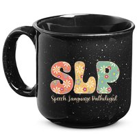 Retro Floral Slp Speech Language Pathologist Speech Therapy 15oz Campfire Ceramic Mug