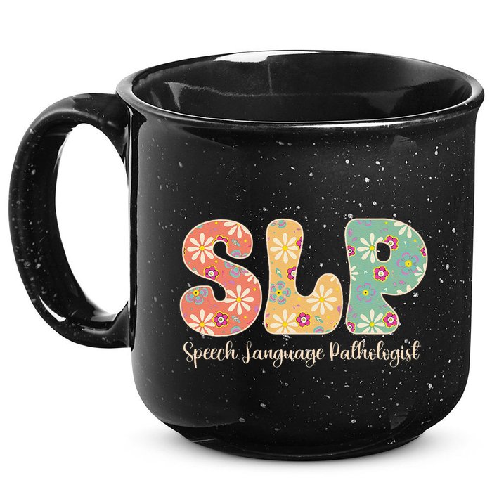 Retro Floral Slp Speech Language Pathologist Speech Therapy 15oz Campfire Ceramic Mug
