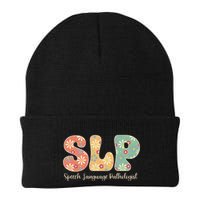 Retro Floral Slp Speech Language Pathologist Speech Therapy Beanie