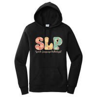 Retro Floral Slp Speech Language Pathologist Speech Therapy Women's Pullover Hoodie