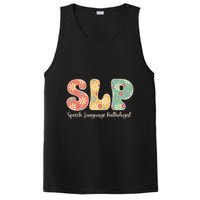 Retro Floral Slp Speech Language Pathologist Speech Therapy PosiCharge Competitor Tank