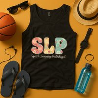 Retro Floral Slp Speech Language Pathologist Speech Therapy Tank Top