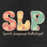 Retro Floral Slp Speech Language Pathologist Speech Therapy Golf Towel