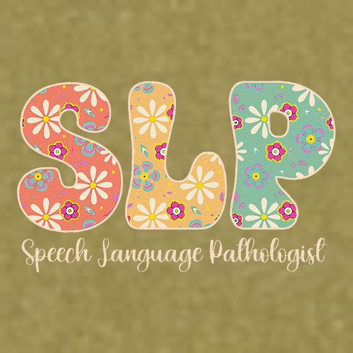 Retro Floral Slp Speech Language Pathologist Speech Therapy Garment-Dyed Women's Muscle Tee