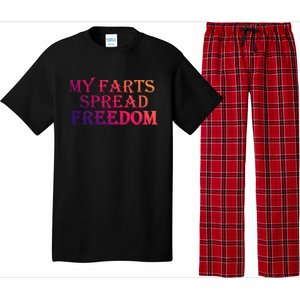 Redneck Farts Spread Freedom Country Joke Usa Flag Humour Gift Pajama Set