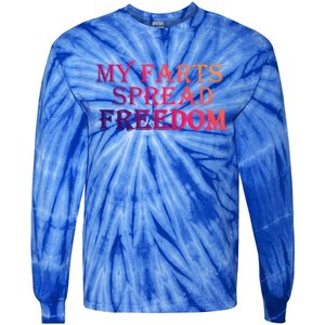 Redneck Farts Spread Freedom Country Joke Usa Flag Humour Gift Tie-Dye Long Sleeve Shirt