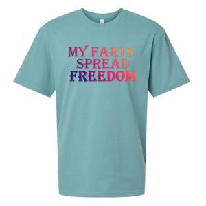 Redneck Farts Spread Freedom Country Joke Usa Flag Humour Gift Sueded Cloud Jersey T-Shirt