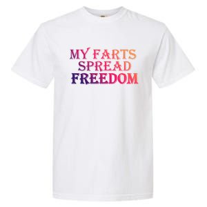 Redneck Farts Spread Freedom Country Joke Usa Flag Humour Gift Garment-Dyed Heavyweight T-Shirt