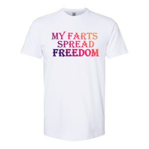 Redneck Farts Spread Freedom Country Joke Usa Flag Humour Gift Softstyle CVC T-Shirt