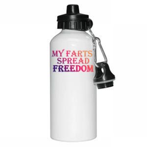 Redneck Farts Spread Freedom Country Joke Usa Flag Humour Gift Aluminum Water Bottle