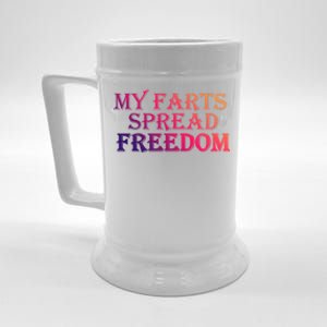 Redneck Farts Spread Freedom Country Joke Usa Flag Humour Gift Beer Stein