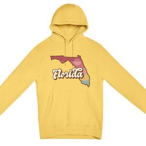 Retro Florida Sunset Premium Pullover Hoodie