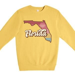 Retro Florida Sunset Premium Crewneck Sweatshirt