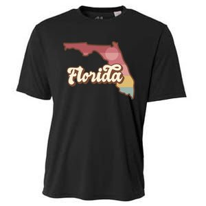 Retro Florida Sunset Cooling Performance Crew T-Shirt