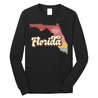 Retro Florida Sunset Long Sleeve Shirt