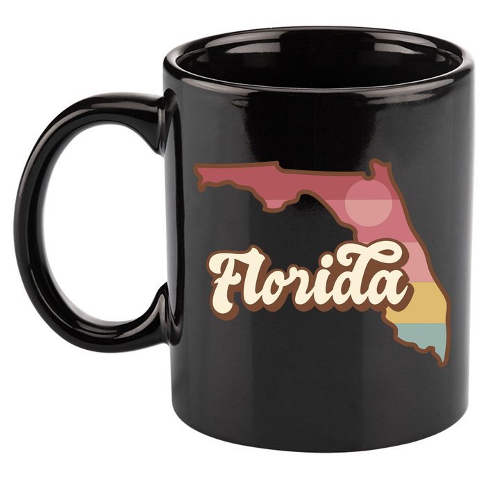 Retro Florida Sunset 11oz C Handle Ceramic Mug