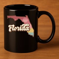 Retro Florida Sunset 11oz C Handle Ceramic Mug