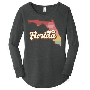 Retro Florida Sunset Women's Perfect Tri Tunic Long Sleeve Shirt