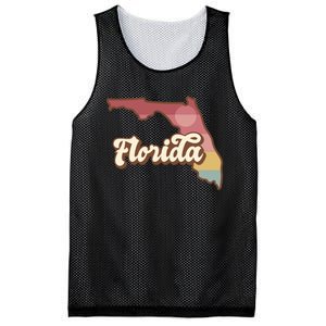 Retro Florida Sunset Mesh Reversible Basketball Jersey Tank